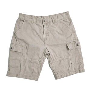 Guess Men 36 Cargo Utility Shorts Long Khaki Hiking Trail Army Tactical Work Y2K